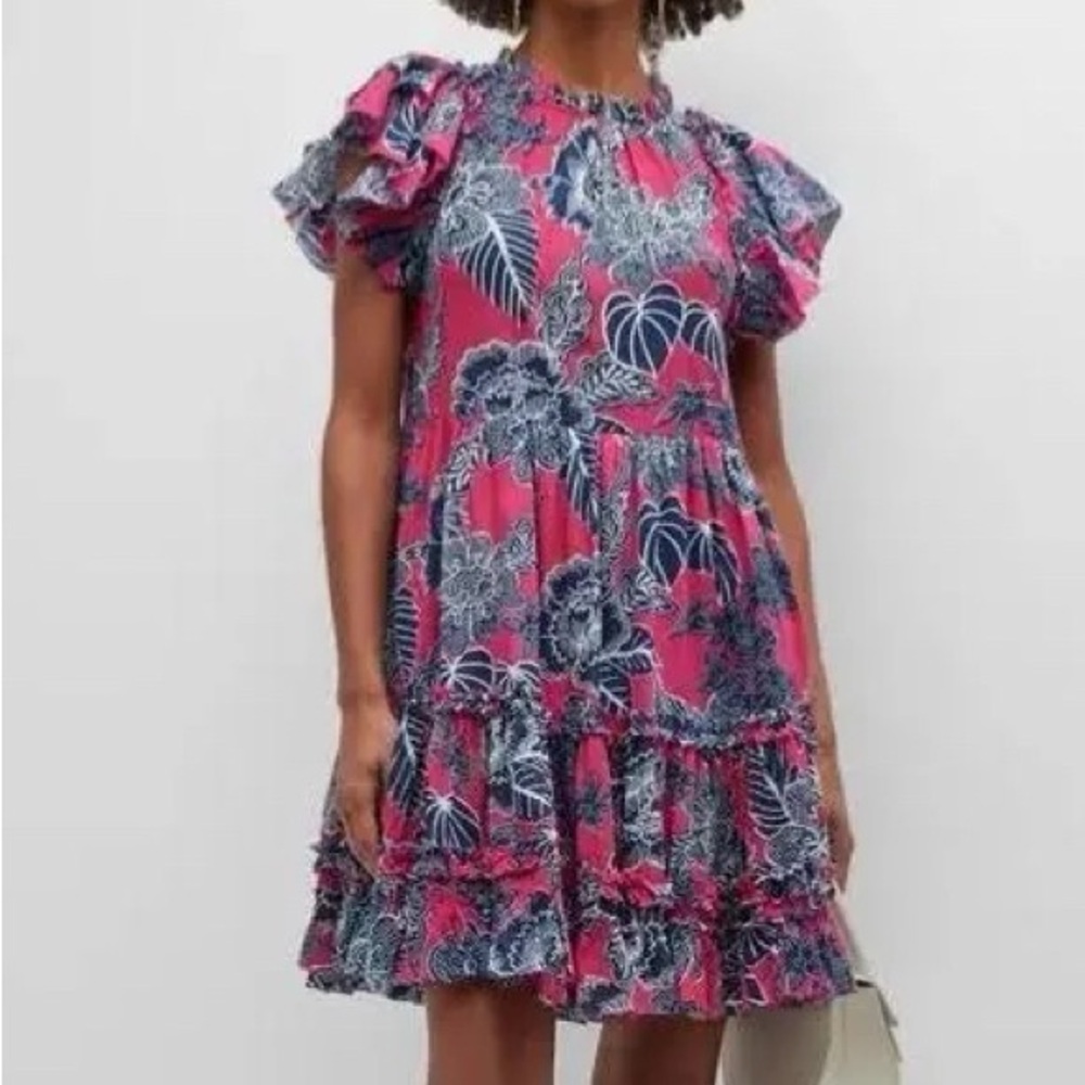 Love the label Floral Pink and Blue
